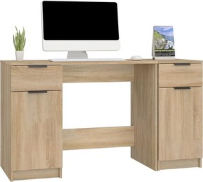 vidaXL Γραφείο με Βοηθητικό Ντουλάπι Sonoma Δρυς Επεξεργασμένο Ξύλο