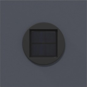 vidaXL Ηλιακό LED Φως Δρόμου 2 pcs Ανθρακί Κρύο Ρολαρισμένο Χάλυβα