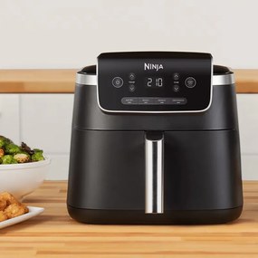 Φριτέζα ζεστού αέρα Ninja AF140EU PRO, 1750W, 4.7 l, 40-240C, 4 προγράμματα, Χρονοδιακόπτης, AirCrisp, Αντικολλητική επίστρωση, Μαύρο