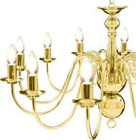 vidaXL Πολυέλαιος Χρυσός με 12 Ντουί Ε14