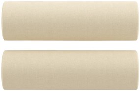 vidaXL Σετ Σαλονιού 4 Τεμαχίων Κρεμ Υφασμάτινο με Μαξιλάρια