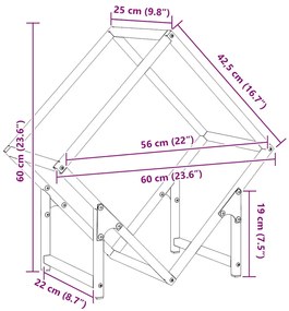 ΡΑΦΙ ΓΙΑ ΚΑΥΣΟΞΥΛΑ ΛΕΥΚΟ 60X25X60 CM ΑΤΣΑΛΙ ΨΥΧΡΗΣ ΕΛΑΣΗΣ 864280