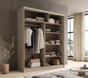 Ντουλάπα Shelvia 180 συρόμενη -Cashmere