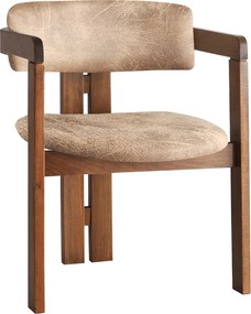 Καρέκλα Καρυδιά / Μπεζ CO 58x49x76