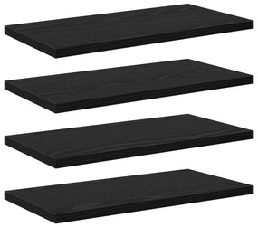 vidaXL Ράφια 4 τμχ Μαύρη Δρυς 40x20x1.5 εκ Φτιαγμένα από Ξύλο