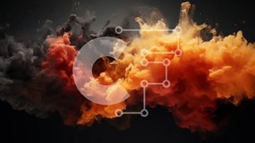 Intra Συλλεκτικό Ξύλινο Παζλ Plywood 4mm - Πολύχρωμη έκρηξη στον αέρα Σε Ξύλινο Κουτί - Διαστάσεις Puzzle: 10x10 cm – 25 κομμάτια