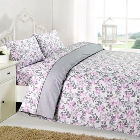 Κουβερλί Μονό (Σετ 160x240) 2 Όψεων Anna Riska Premium 5008 Grey