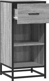 vidaXL Ραφιέρα Γκρι Sonoma 35,5x35x76 εκ. Επεξ. Ξύλο + Μέταλλο