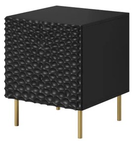 HOLE bed cabinet black mat/ black mat DIOMMI CAMA-HOLE-SZAFKI-NOCNE-CZ/CZ