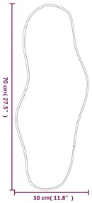 vidaXL Καθρέφτης Τοίχου Ασημί 70x30 εκ.
