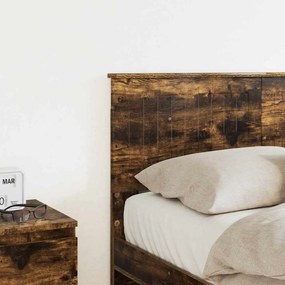 vidaXL Κεφαλάρι Καπνιστό Δρύς 135 cm Επεξεργασμένο ξύλο