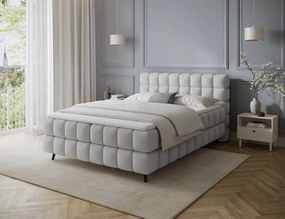 Επενδυμένο κρεβάτι Sober-140 x 200-Γκρι Ανοιχτό