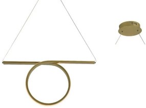 Φωτιστικό Οροφής - Ράγα Led HM98LEDP64BR 32W 3000K 1920lm 64Χ17ΧΗ120 Brass Aca Decor Aluminium
