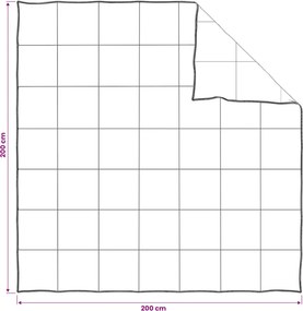 vidaXL Σετ Παπλωμάτων Λευκό 200 x 200 cm Πολυεστέρας, Μπαμπού
