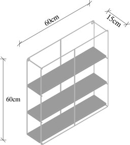 Wall Shelf Sunflower Black
Walnut