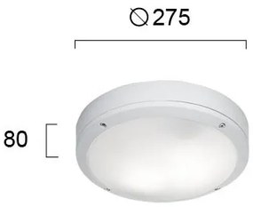 Πλαφονιέρα Viokef Leros R-Λευκό