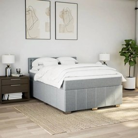 vidaXL Κρεβάτι Boxspring με Στρώμα Αν. Πράσινο 160x200εκ Υφασμάτινο