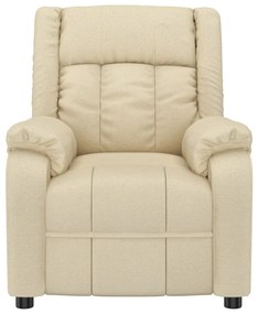 vidaXL Πολυθρόνα με Ανύψωση Κρεμ Υφασμάτινη