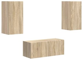 vidaXL Σετ επίπλου τηλεόρασης 2 pcs Δρύς Sonoma Επεξεργασμένο ξύλο