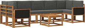 vidaXL Σειρά Καναπέ Εξωτερικού με μαξιλάρι 6 pcs