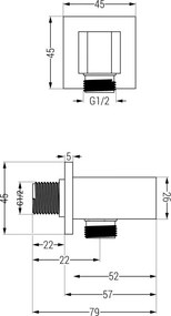 Mexen Uno DR72 σετ εντοιχισμένο ντους, χρώμιο - 71435DR72-00