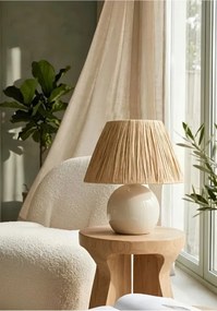 Stewehome Φυσικό μπεζ επιτραπέζιο φωτιστικό 24x24x26 cm