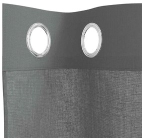 vidaXL Κουρτίνες Voile με ροδέλες 2 τεμάχια Σκούρο Γκρι 140x300 εκ.