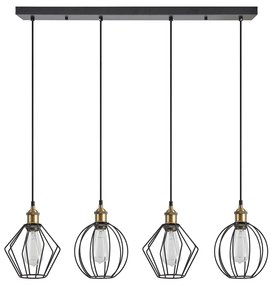 SE21-BR-10-4BL-GR12 MAGNUM FLEX Bronze Metal Pendant Black Metal Grid+ HOMELIGHTING 77-8967