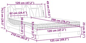 ΚΡΕΒΑΤΙ ΜΕ ΣΤΡΩΜΑ ΛΕΥΚΟ ΚΑΙ ΜΑΥΡΟ 120 X 200 ΕΚ. ΣΥΝΘΕΤΙΚΟ ΔΕΡΜΑ 3208788