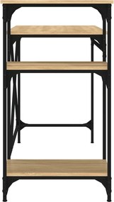 vidaXL Γραφείο με Ράφια Sonoma Δρυς 105x50x90 εκ. Επεξ. Ξύλο/Σίδηρος