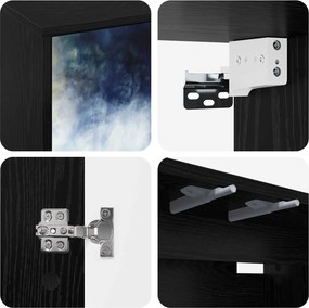 vidaXL Ντουλάπι TV RAALTE 69 x 33 x 50,5 εκ. Μαύρη Δρυς
