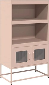 vidaXL Highboard Ροζ 68x39x123 cm Ατσάλι