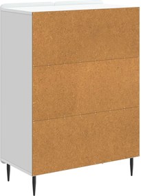vidaXL Πλαϊνό γραφείο Λευκό 66 x 34,5 x 92 εκ. Επεξεργασμένο Ξύλο