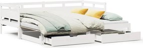 vidaXL Καναπές Κρεβάτι Συρόμενος Χωρίς Στρώμα 90x190 εκ. &amp; Συρτάρια