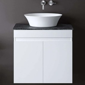 Έπιπλο Μπάνιου Πάγκος Με Νιπτήρα Omega Top S3BOMT060GLG 62x47,5x60cm White-Grey Πορσελάνη,Μελαμίνη