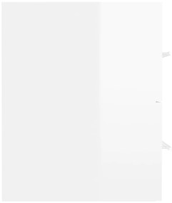 Ντουλάπι Νιπτήρα Γυαλιστερό Λευκό 41x38,5x48 εκ. από Επεξ. Ξύλο - Λευκό