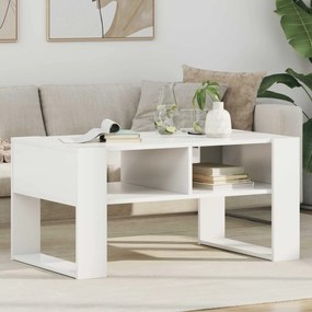vidaXL Τραπεζάκι σαλονιού Λευκό 92 x 53 x 45 εκ. Επεξεργασμένο ξύλο