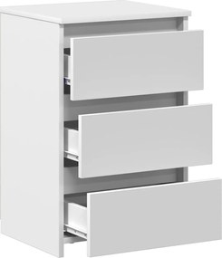 vidaXL Κομοδίνα 2 τεμ. Λευκά 40 x 35 x 62,5 εκ. από Επεξ. Ξύλο