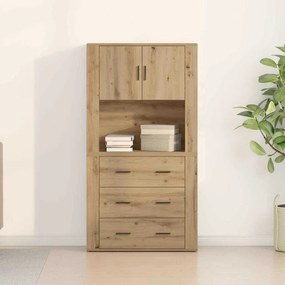 vidaXL Highboard Artisan Oak 80 x 33 x 150 εκ Επεξεργασμένο Ξύλο
