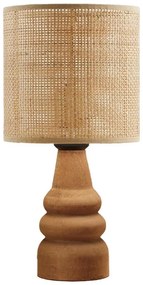 Επιτραπέζιο φωτιστικό Salpe ξύλο και pe rattan σε φυσικό χρώμα Φ15x32εκ 15x15x32 εκ.