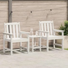 vidaXL Καρέκλα φαγητού κήπου 2 pcs Λευκό 65.5 x 59 x 88 εκ Πλαστικό