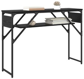 vidaXL ΤραπέζιΚονσόλας Μαύρη Οξυά 105x30x75εκ. Επεξεργασμένο ξύλο