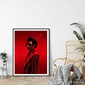 Πόστερ &amp; Κάδρο The Weeknd PRT023 40x50cm Μαύρο Ξύλινο Κάδρο (με πόστερ)