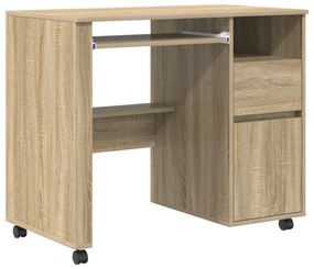 vidaXL Γραφείο Οξιάς Sonoma Οξιά Sonoma Επεξεργασμένο Ξύλο Μεσαίο