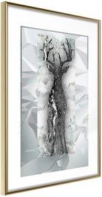 Αφίσα - Crystal Deer - 30x45 - Χρυσό - Χωρίς πασπαρτού