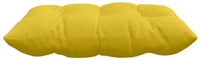 vidaXL Μαξιλάρια καθισμάτων 2 pcs Απαλό Κίτρινο 40 x 40 x 6 cm ύφασμα