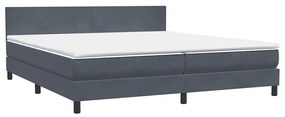 ΚΡΕΒΑΤΙ BOXSPRING ΜΕ ΣΤΡΩΜΑ ΣΚΟΥΡΟ ΓΚΡΙ 180X210 ΕΚ. ΒΕΛΟΥΔΙΝΟ 3316702