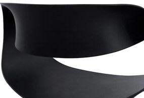 Σετ τραπεζαρίας MAGGIE C21187 5τμχ σε Μαύρο MDF TOP &amp; Καρέκλα Πολυπροπυλενίου 120x120x74 εκ.