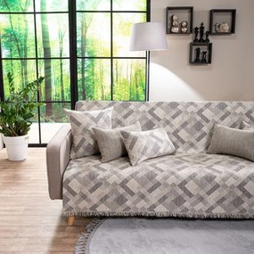 Ριχτάρι Bronx 07 Greige Teoran Two-seater 180x250cm Ακρυλικό,Βαμβάκι, Polyester