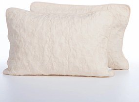 Ζεύγος Μαξιλαροθήκες Καπιτονέ (52x72) Nef-Nef Homeware Premium Zinovia Vanilla